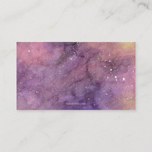 Cute Galaxy Waterverf Baby shower Diaper Raffle Informatiekaartje (Achterkant)