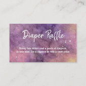 Cute Galaxy Waterverf Baby shower Diaper Raffle Informatiekaartje (Voorkant)