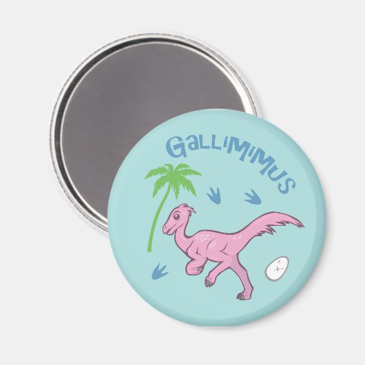 Cute Gallimimus Magneet (Voorkant / Achterkant)