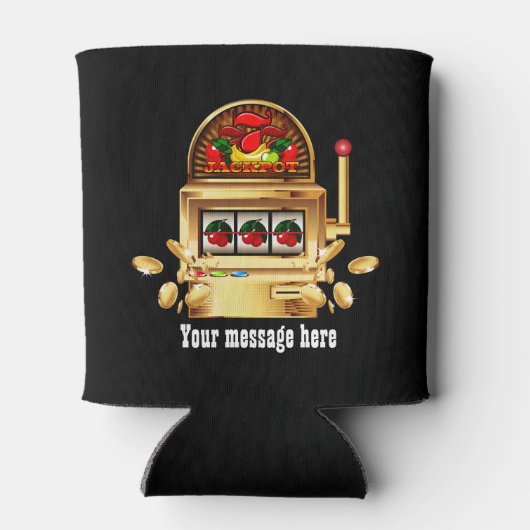 Cute Gambling-sleufmachine Blikjeskoeler (Achterkant)