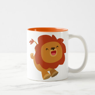 Cute Gamboling Cartoon Lion Mok