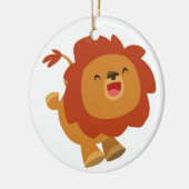 Cute Gamboling Cartoon Lion Ornament (Links)