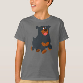 Cute Gamboling Cartoon Rottweiler Children T-Shirt