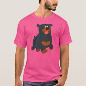 Cute Gamboling Cartoon Rottweiler T-Shirt (Voorkant)