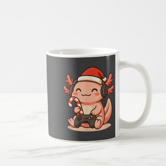 Cute Gamer Axolotl Christmas Design  Koffiemok (Rechts)