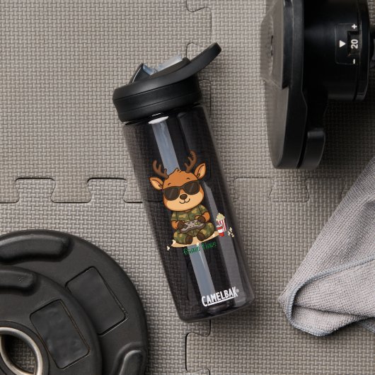 Cute Gamer Herten “Game Time” Accent Waterfles (Sportschool (Gedraaid) )