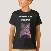 Cute Gamer Kat Kids T-Shirt – Grappige Gaming Kitt