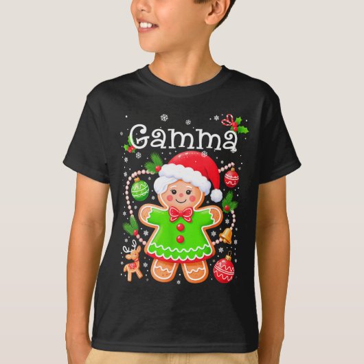 Cute Gamma Gingerbread Family Matching Christmas C T-shirt (Voorkant)