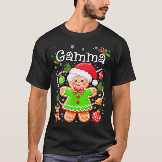Cute Gamma Gingerbread Family Matching Christmas C T-shirt (Voorkant)