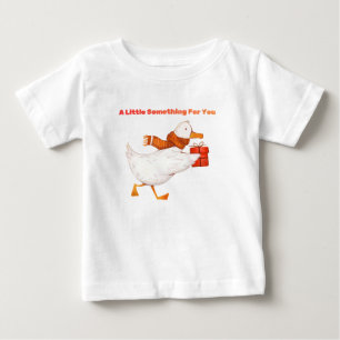 Cute Gans met Geschenk Baby T-Shirt