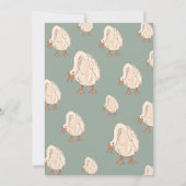 Cute Gans Minimal Boho Groene Baby Shower Kaart (Achterkant)