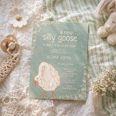 Cute Gans Minimal Boho Groene Baby Shower Kaart