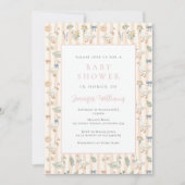 Cute Gans Streep Babyshower Uitnodiging (Voorkant)