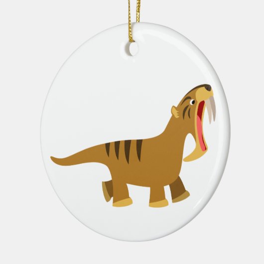 Cute Gaping Cartoon Thylacosmilus Ornament (Links)
