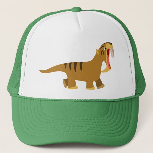 Cute Gaping Cartoon Thylacosmilus Pet (Voorkant)
