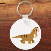 Cute Gaping Cartoon Thylacosmilus Sleutelhanger (Voorkant)