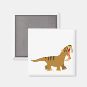Cute Gaping Mouth Cartoon Thylacosmilus Magnet (Voorkant / Achterkant)
