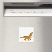 Cute Gaping Mouth Cartoon Thylacosmilus Magnet (Insitu (Vaatwasser))