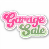 Cute Garage Sale Sticker (Voorkant)