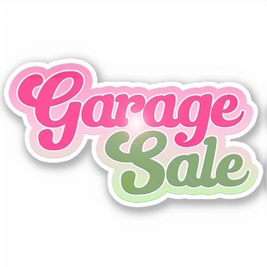 Cute Garage Sale Sticker (Voorkant)