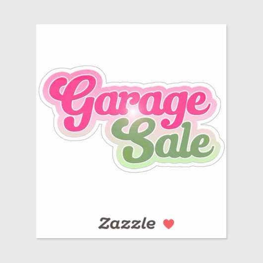 Cute Garage Sale Sticker (Vel)