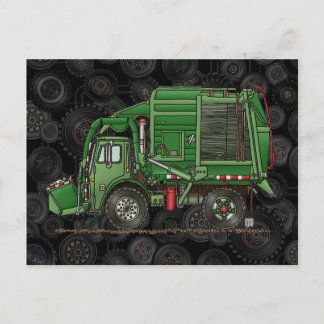 Cute Garbage Truck Trash Truck Briefkaart