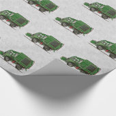 Cute Garbage Truck Trash Truck Cadeaupapier (Hoek)