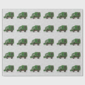 Cute Garbage Truck Trash Truck Cadeaupapier (Vlak)