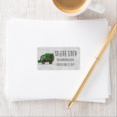 Cute Garbage Truck Trash Truck Etiket (Insitu)