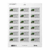Cute Garbage Truck Trash Truck Etiket (Full Sheet)