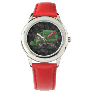 Cute Garbage Truck Trash Truck Horloge