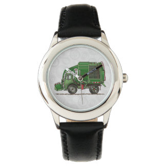Cute Garbage Truck Trash Truck Horloge