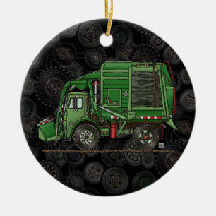 Cute Garbage Truck Trash Truck Keramisch Ornament