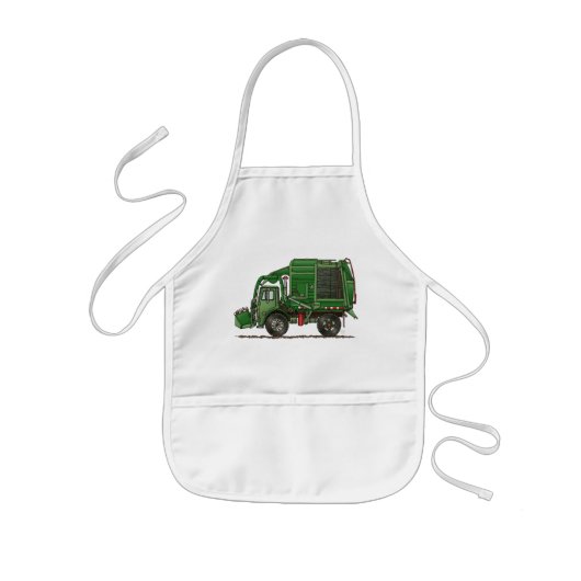 Cute Garbage Truck Trash Truck Kinder Schort (Voorkant)