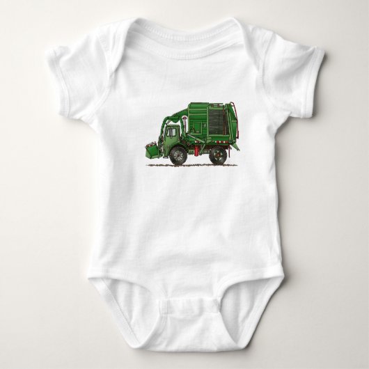 Cute Garbage Truck Trash Truck Romper (Voorkant)