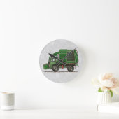 Cute Garbage Truck Trash Truck Ronde Klok (Huis)