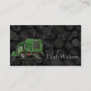 Cute Garbage Truck Trash Truck Visitekaartje