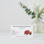 Cute Garbage Truck Trash Truck Visitekaartje (Staand voorkant)