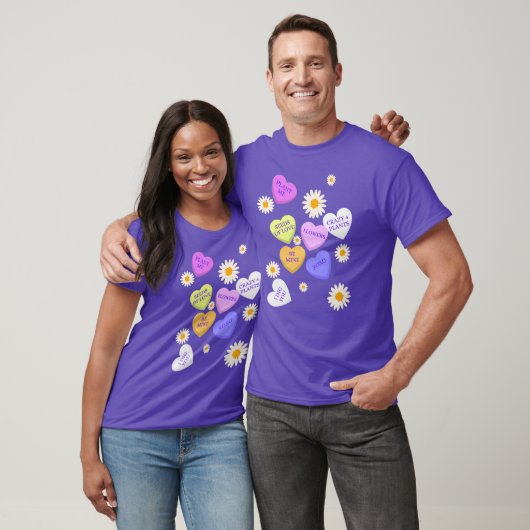 Cute Garden Conversation Hearts Valentijn Shirt (Unisex)