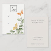 Cute Garden Foliage Butterflies 2 Earning Display Visitekaartje (Voorkant / Achterkant)