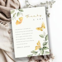 Cute Garden Foliage Butterflies Baby shower