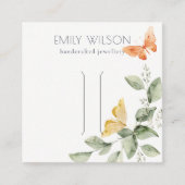 Cute Garden Foliage Butterflies Hair Clip Display Vierkante Visitekaartje (Voorkant)