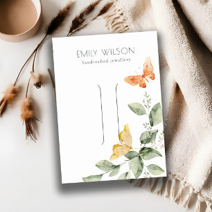 Cute Garden Foliage Butterflies Hair Clip Display Visitekaartje