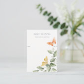 Cute Garden Foliage Butterflies Ketting Display Visitekaartje (Staand voorkant)