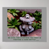 Cute Garden Frog Kindness Inspirerend Quote Poster (Voorkant)