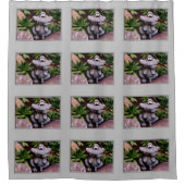 Cute Garden Frog Natuur Pattern Douchegordijn (Voorkant)