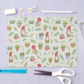 Cute Garden Gnomes, Flowers en Birds Tissuepapier (Craft)