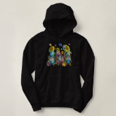 Cute Garden Gnomes met Butterfly Sunflower Garde Hoodie (Design voorkant)