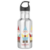 Cute Garden Gnomes Personalized Waterfles (Voorkant)