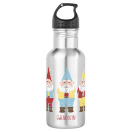 Cute Garden Gnomes Personalized Waterfles